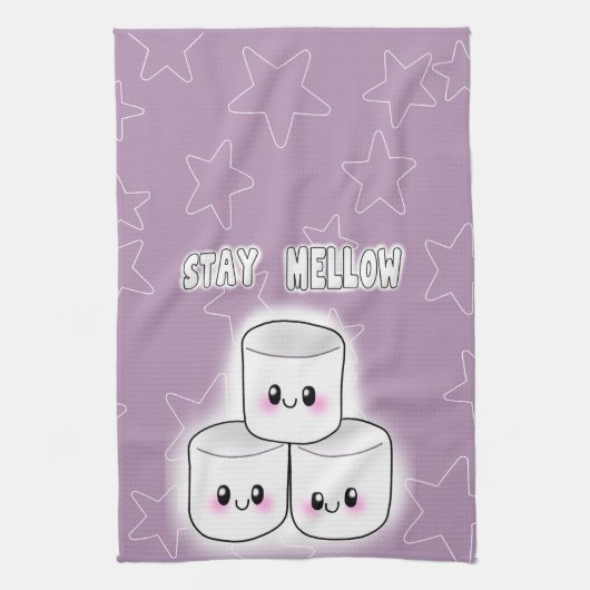 滞在の熟したマシュマロ キッチンタオル (縦)