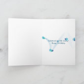 滞在の貝殻が付いているすばらしい誕生日のビーチ カード (内部)