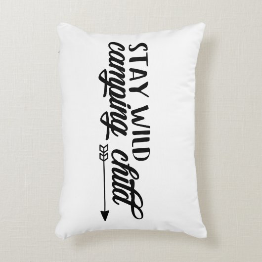 滞在の野生のキャンプの子供 アクセントクッション (正面(垂直))