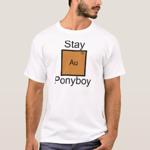 滞在の金ゴールドのPonyboyの要素のしゃれのTシャツ Tシャツ