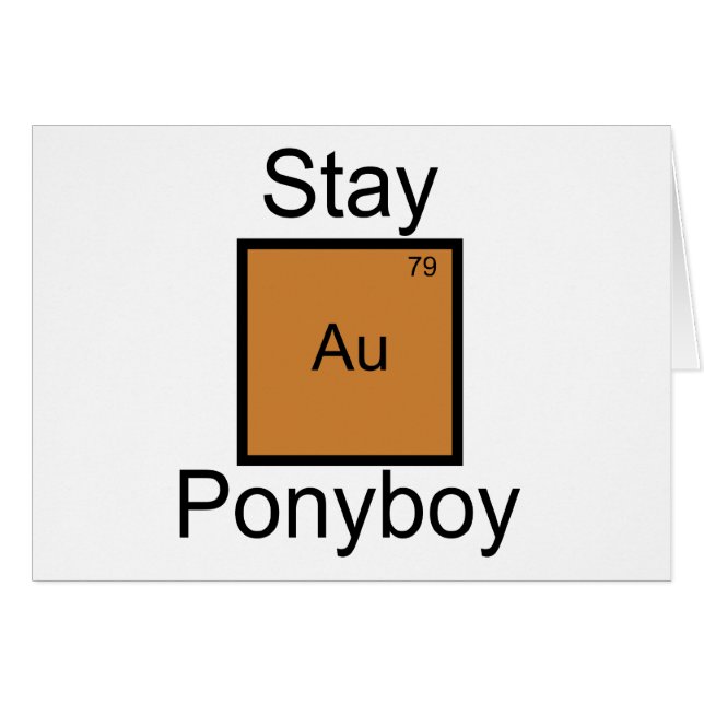 滞在の金ゴールドのPonyboyの要素のしゃれ (正面横)