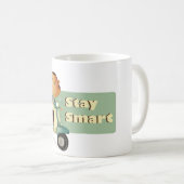 滞在の頭が切れるなスクーター猿 コーヒーマグカップ (正面右)