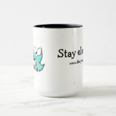 滞在の高い蝶15oz信号器のマグ マグカップ (中央)