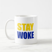 滞在はマグを目覚めさせました コーヒーマグカップ (左)