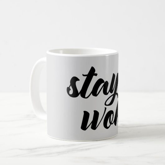 滞在は目覚めました コーヒーマグカップ (正面左)