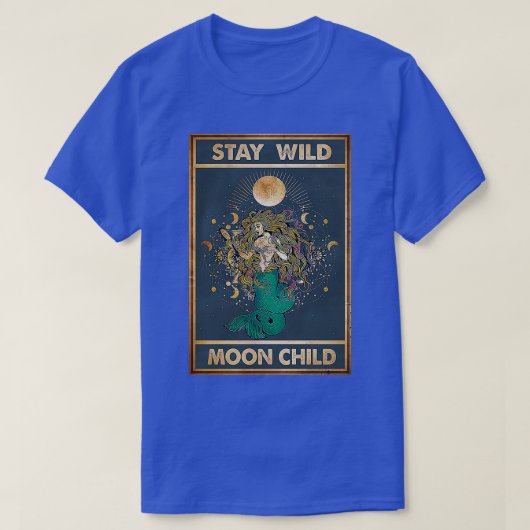 滞在ワイルドムーンチャイルドマーメイド1 Tシャツ (デザイン正面)