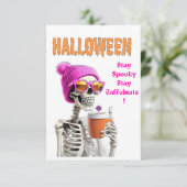 滞在不気味，カフェイン入りハロウィーンカード サンキューカード (スタンド正面)