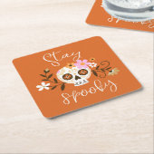 滞在不気味 スクエアペーパーコースター (アングル)