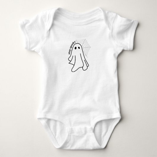 滞在不気味 ベビーボディスーツ (正面)