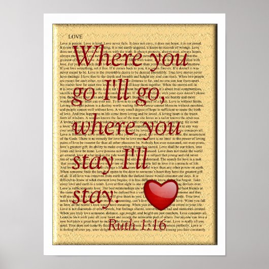 滞在先 – Ruth 1:16 – ポスタープリント ポスター (正面)