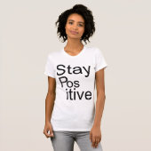 "滞在前向きな"のV首のTたわごと Tシャツ (正面フル)