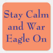 滞在平静および戦争のワシ スクエアシール (正面)
