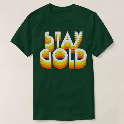 滞在金ゴールド Tシャツ (デザイン正面)