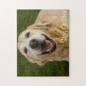 "滞在金"のゴールデン・リトリーバーのパズル ジグソーパズル (縦)