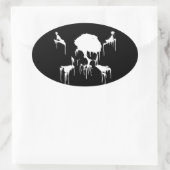 滞在霜の降りた 楕円形シール (バッグ)