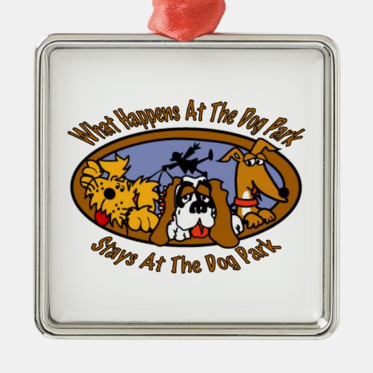 滞在@犬公園 メタルオーナメント (正面)
