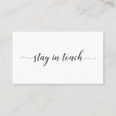 滞在Touchエレガント黒文字ミニマル 名刺 (正面)