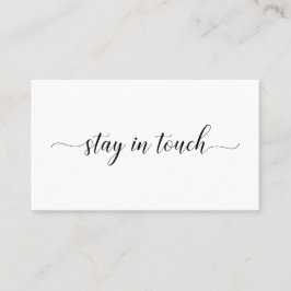 滞在Touchエレガント黒文字ミニマル 名刺