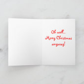 滞納のダックスフントのクリスマスカード シーズンカード (内部)