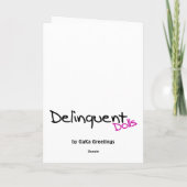 滞納の人形の学校の女の子 カード (裏面)