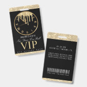 滲み出す時計 NYE オールアクセス バッジ (正面＆裏面)