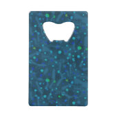 滴と斑点。 クレジットカード栓抜き (裏面)