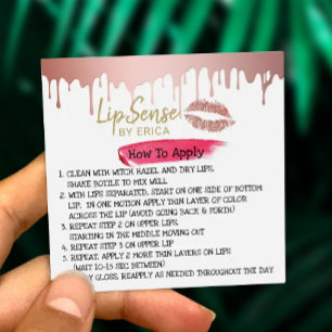 滴らせるLipsenseのばら色の金ゴールド適用する方法を