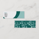 滴りの低下: 2味方される: S: ティール(緑がかった色) スキニー名刺 (正面/裏面)