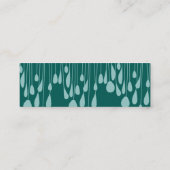 滴りの低下: 2味方される: S: ティール(緑がかった色) スキニー名刺 (裏面)