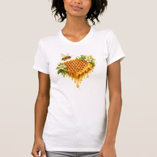 滴るハートの蜂蜜 Tシャツ