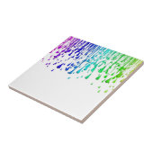 滴るペンキのアクセントのタイルの虹色 タイル (側面)