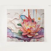 滴る蓮の芸術 タペストリー (正面(横))