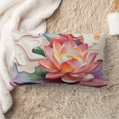 滴る蓮の芸術 ランバークッション (ブランケット)