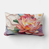 滴る蓮の芸術 ランバークッション (正面)