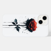 滴る血のバラ: ゴシック フラワーアート Case-Mate iPhoneケース (裏面 (横))