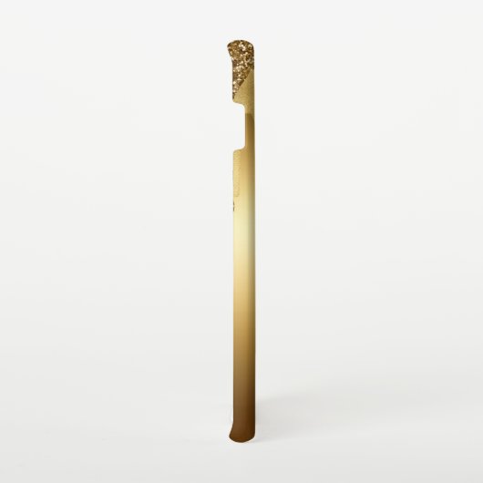 滴る金ゴールド絵を描グリッターアクセントスパークリーアート SAMSUNG GALAXYケース (右側)