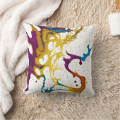 滴カラフルグランジ落する大理石インクのスプラッシュ クッション (ブランケット)