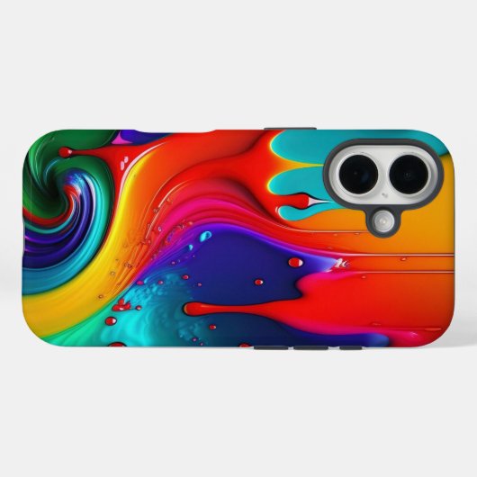 滴カラフル絵を描 Case-Mate iPhoneケース (裏面 (横))