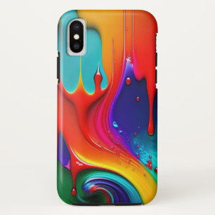 滴カラフル絵を描 iPhone XSケース