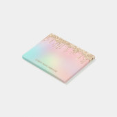 滴パーソナライズされた滴するグリッターの投稿ノート ポストイット (アングル)