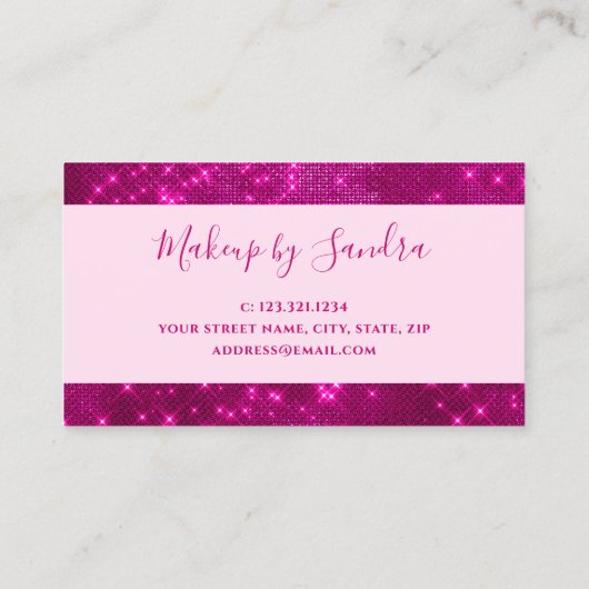 滴モダンるグリッターバラ金ゴールドの唇  名刺 (裏面)