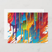 滴モダン絵を描る ポストカード (正面/裏面)