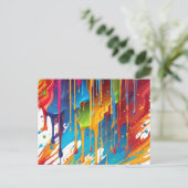 滴モダン絵を描る ポストカード (スタンド正面)