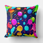 滴下するネオンインクの審美的 クッション (正面)