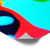 滴下するネオンインクの審美的 ポスター (角)