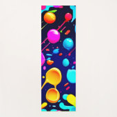 滴下するネオンインクの審美的 ヨガマット (正面)