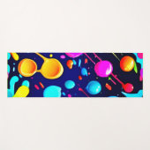 滴下するネオンインクの審美的 ヨガマット (正面(横))