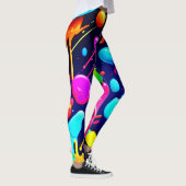 滴下するネオンインクの審美的 レギンス (右)