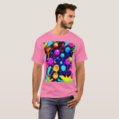 滴下するネオンインクの審美的 Tシャツ (正面フル)