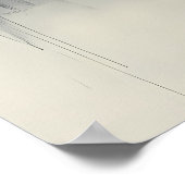 滴下する影のある丘の上のミニマリストツリー ポスター (角)